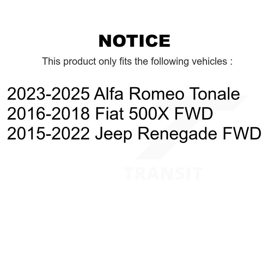 Front Rear Suspension Link Kit For Jeep Renegade Fiat 500X Dodge Hornet Alfa Romeo Tonale K72-101585
