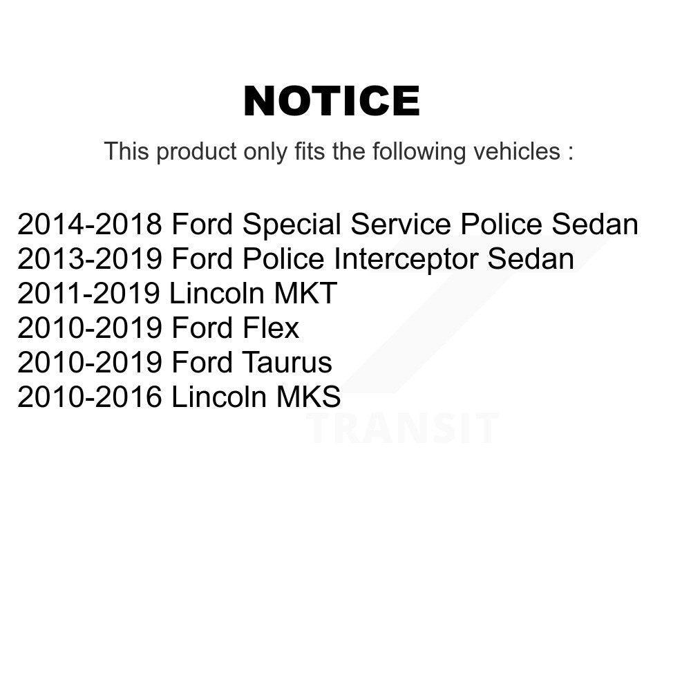 Front Rear Link Kit For Ford Flex Taurus Police Interceptor Sedan Lincoln MKS MKT Special K72-101593