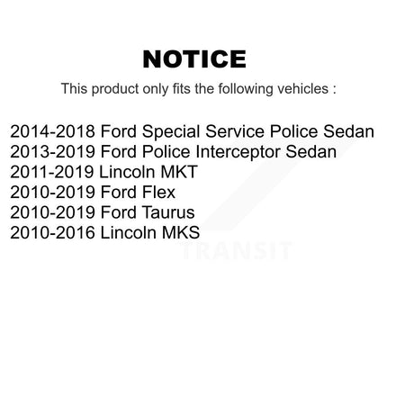 Front Rear Link Kit For Ford Flex Taurus Police Interceptor Sedan Lincoln MKS MKT Special K72-101593