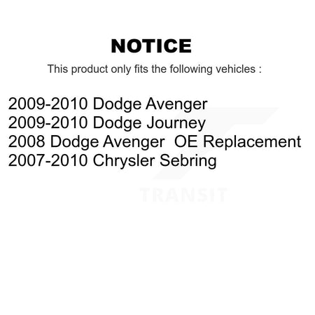 Rear Upper Suspension Control Arm Pair For Dodge Journey Chrysler Sebring Avenger K72-101704