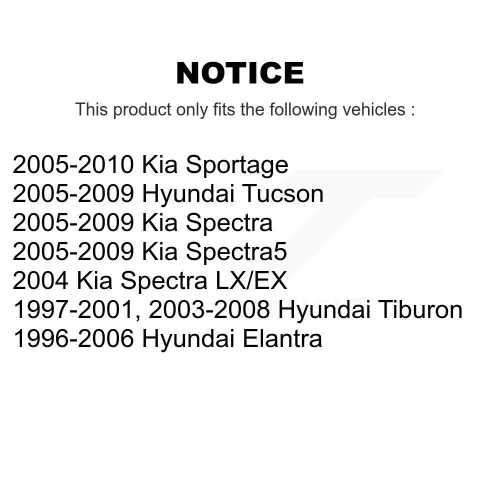 Rear Suspension Strut Shock Mounting Kit For Hyundai Tucson Kia Sportage Elantra Spectra K73-100003