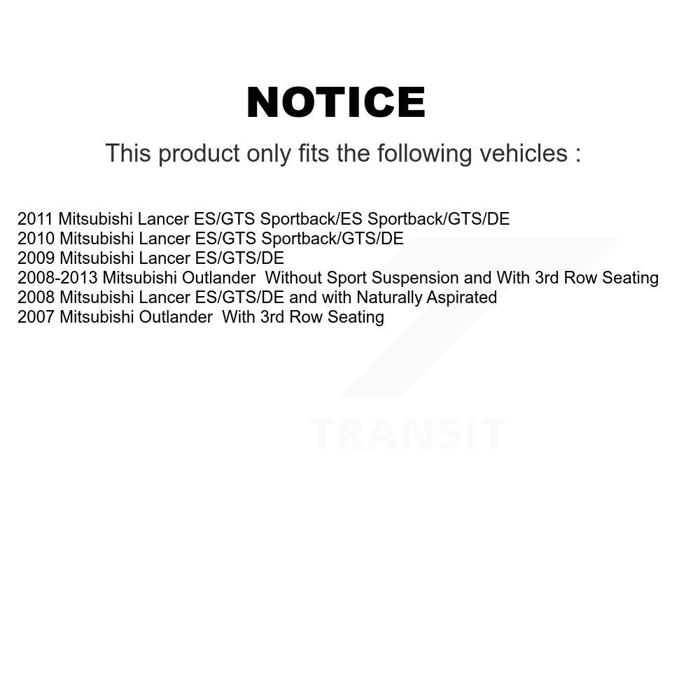 Front Rear Suspension Strut Shock Mounting Kit For Mitsubishi Outlander Lancer K73-100047