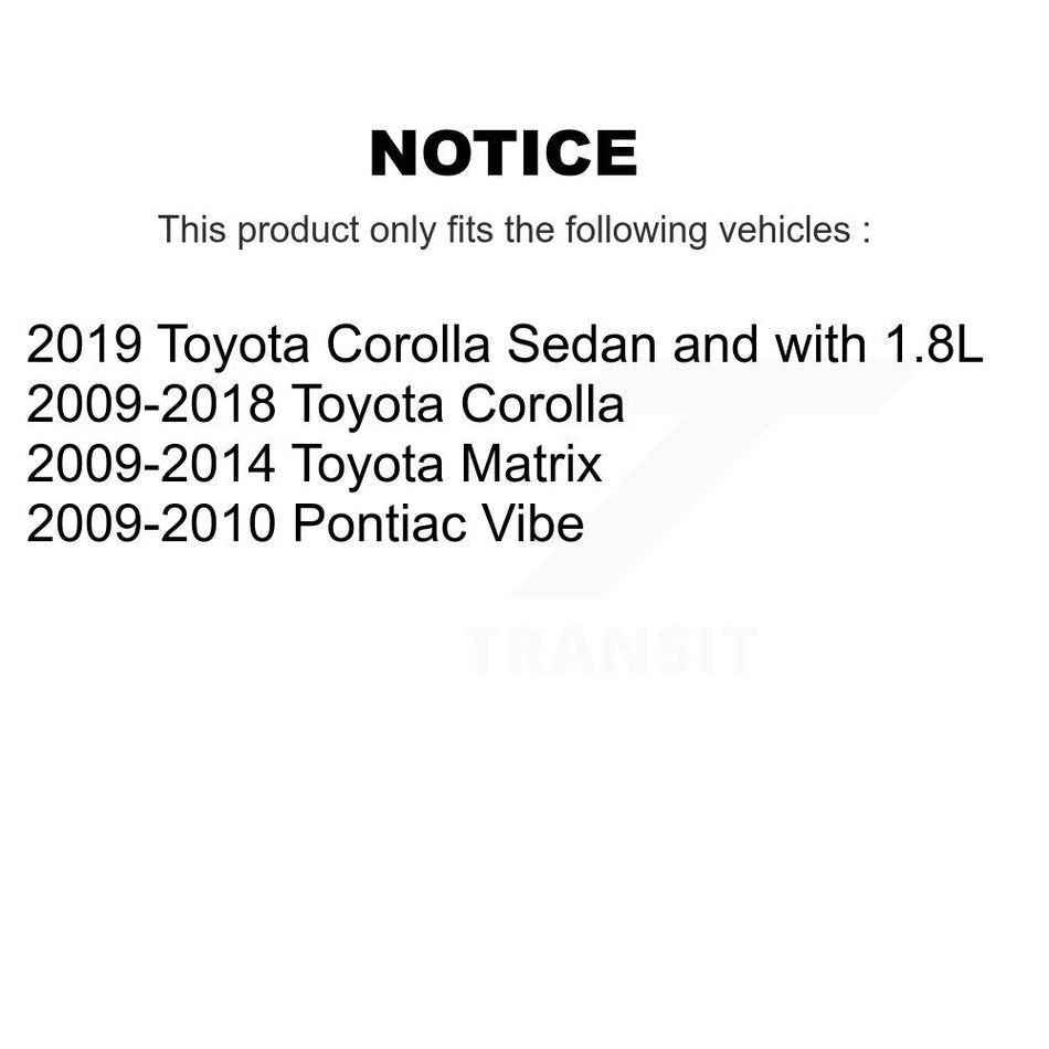 Front Rear Suspension Strut Shock Mounting Kit For Toyota Corolla Matrix Pontiac Vibe K73-100049