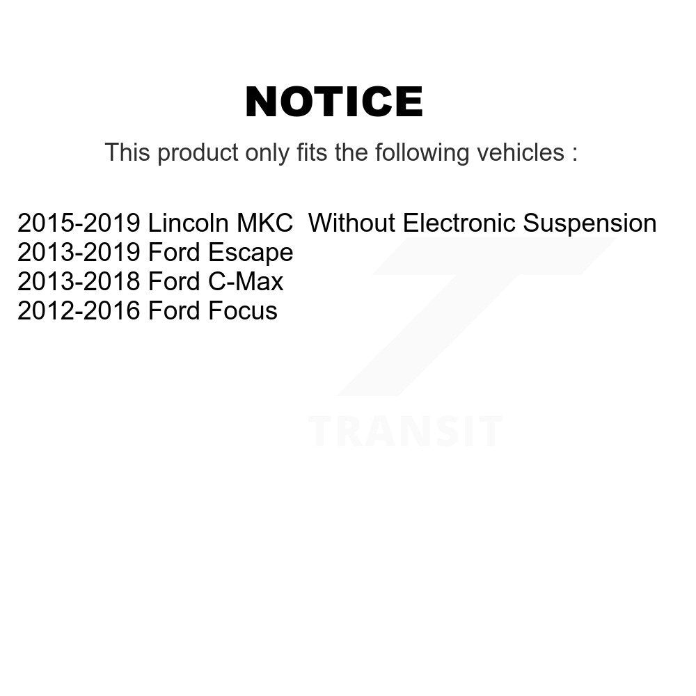 Front Rear Suspension Strut Shock Mounting Kit For Ford Escape Focus Lincoln MKC C-Max K73-100051