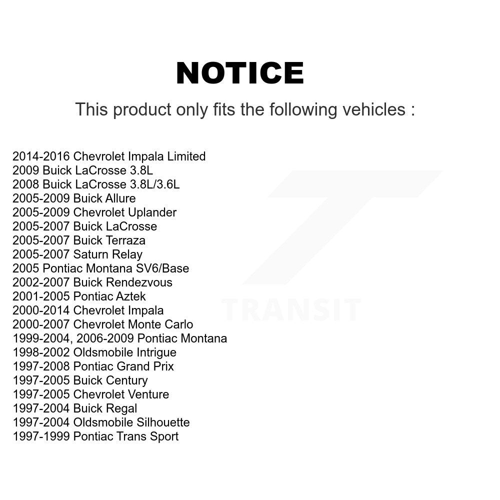 Front Suspension Strut Shock Mounting Pair For Chevrolet Impala Pontiac Buick Montana K73-100100
