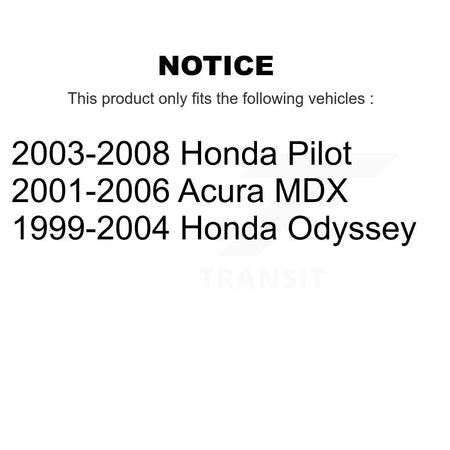 Front Suspension Strut Shock Mounting Pair For Honda Pilot Odyssey Acura MDX K73-100120