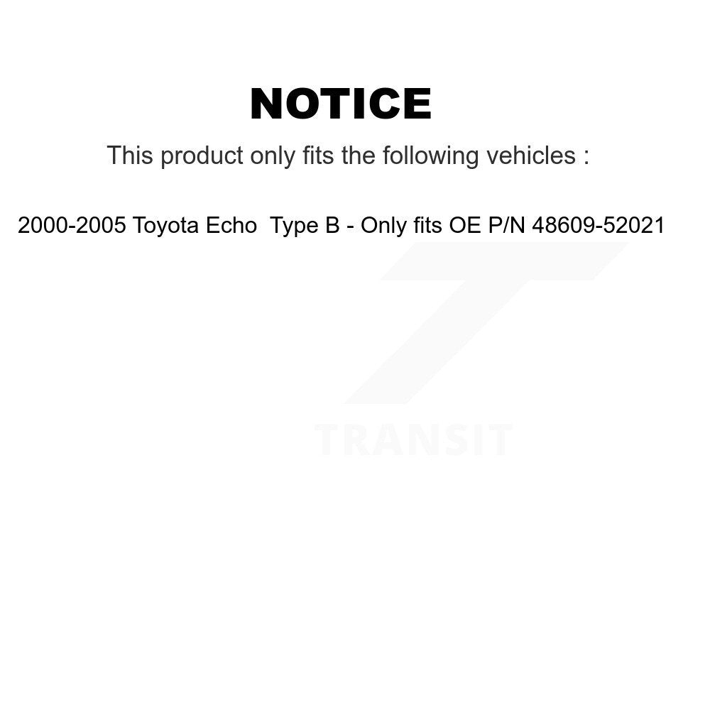 Front Suspension Strut Shock Mounting Pair For Toyota Echo K73-100124