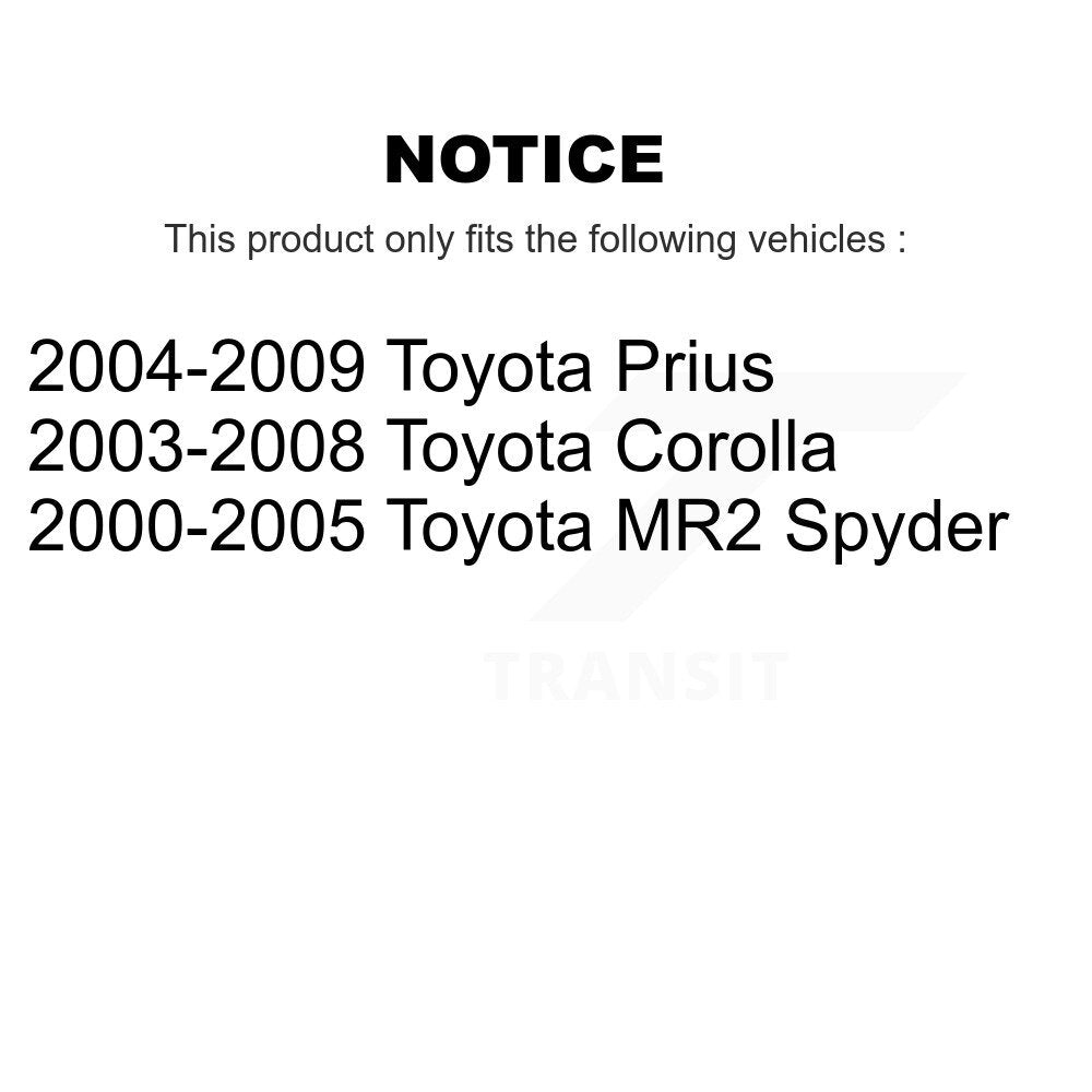 Front Suspension Strut Shock Mounting Pair For Toyota Corolla Prius MR2 Spyder K73-100134