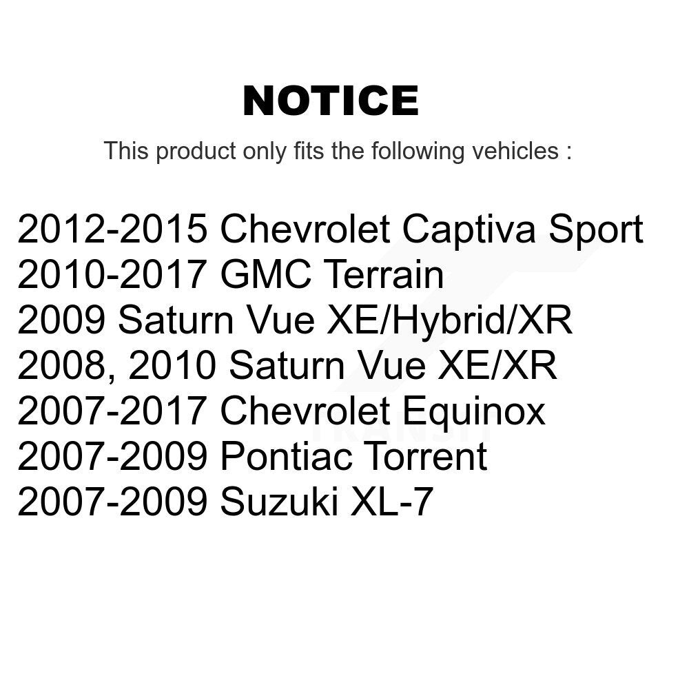 Front Suspension Strut Shock Mounting Pair For Chevrolet Equinox GMC Terrain Pontiac Vue K73-100140