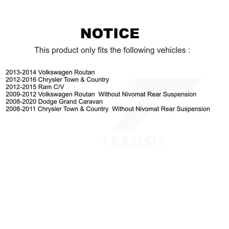 Front Suspension Strut Shock Mounting Pair For Dodge Grand Caravan Chrysler Town & Ram K73-100142