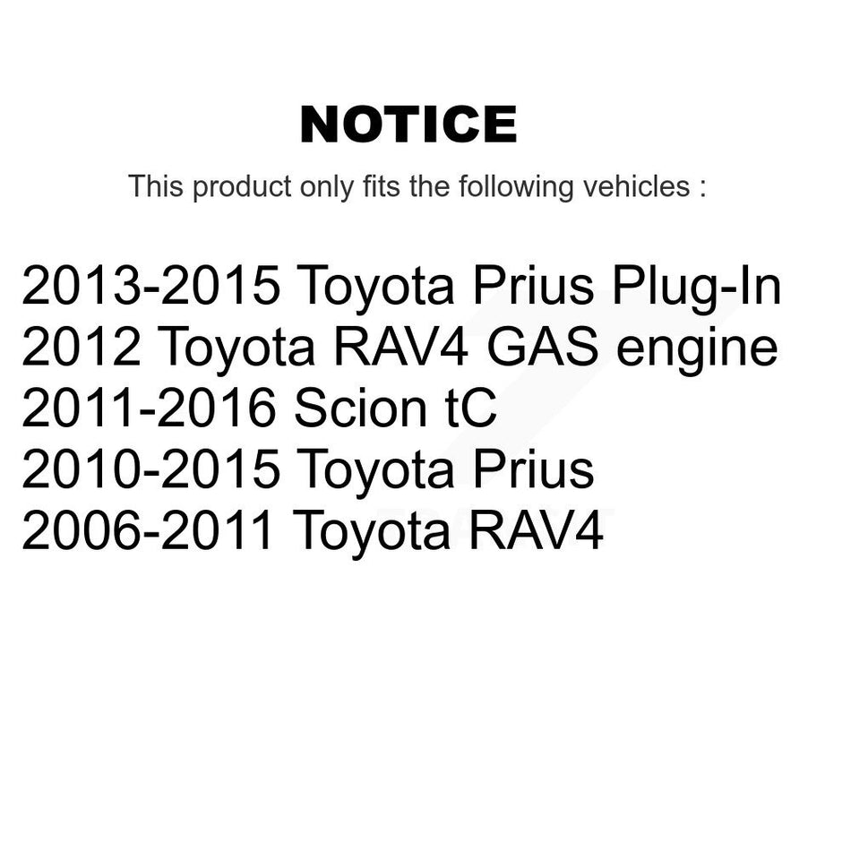Front Suspension Strut Shock Mounting Pair For Toyota RAV4 Prius Scion tC Plug-In K73-100152