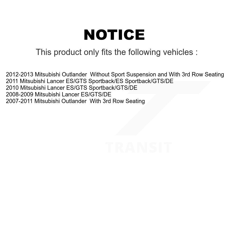 Front Suspension Strut Shock Mounting Pair For Mitsubishi Outlander Lancer K73-100161