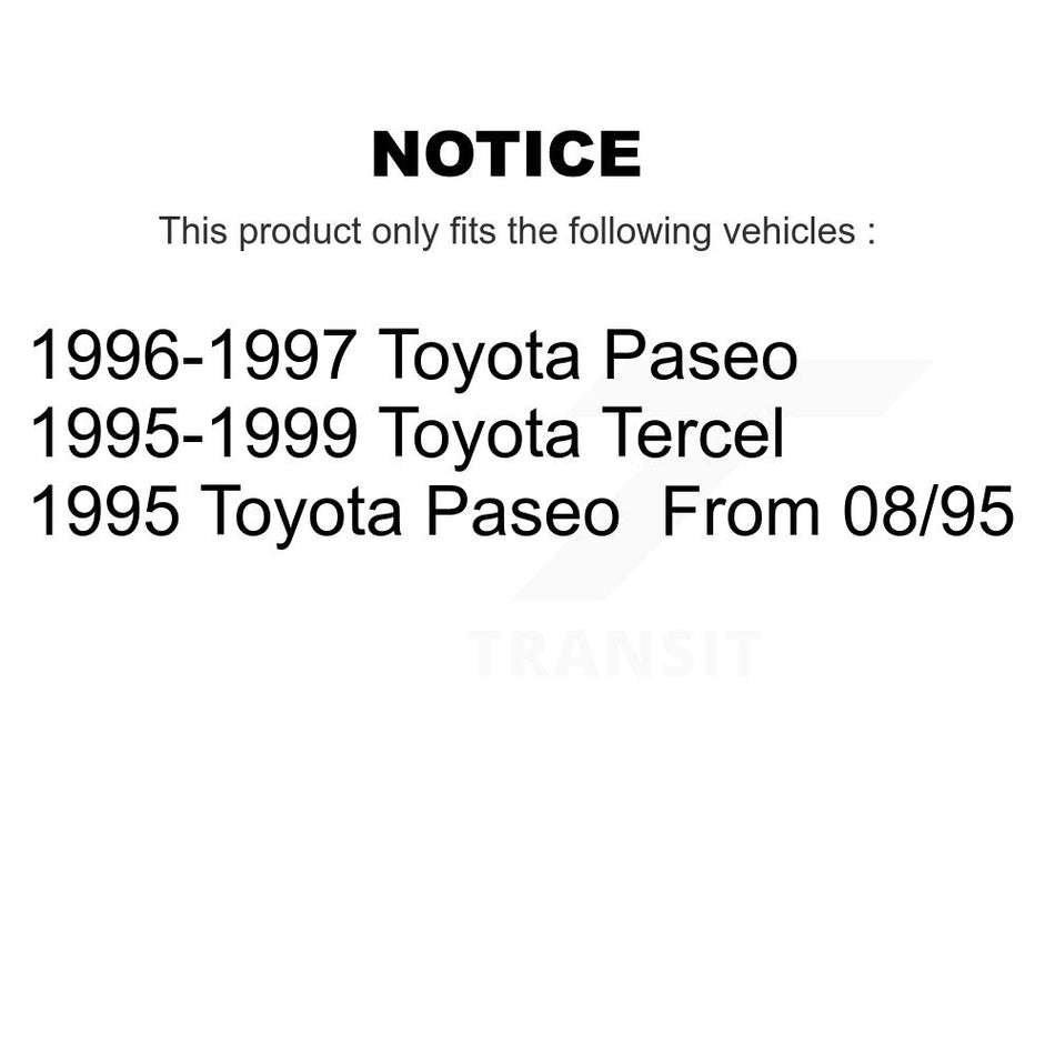 Rear Suspension Strut Shock Mounting Pair For Toyota Tercel Paseo K73-100195