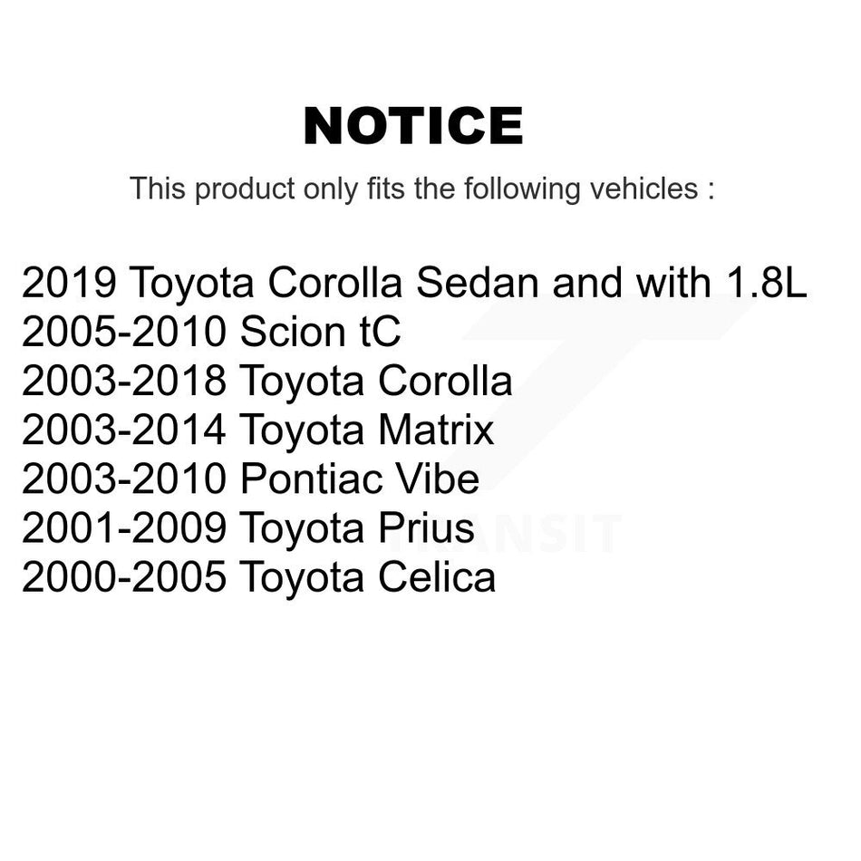 Rear Suspension Strut Shock Mounting Pair For Toyota Corolla Matrix Pontiac Vibe Prius tC K73-100205
