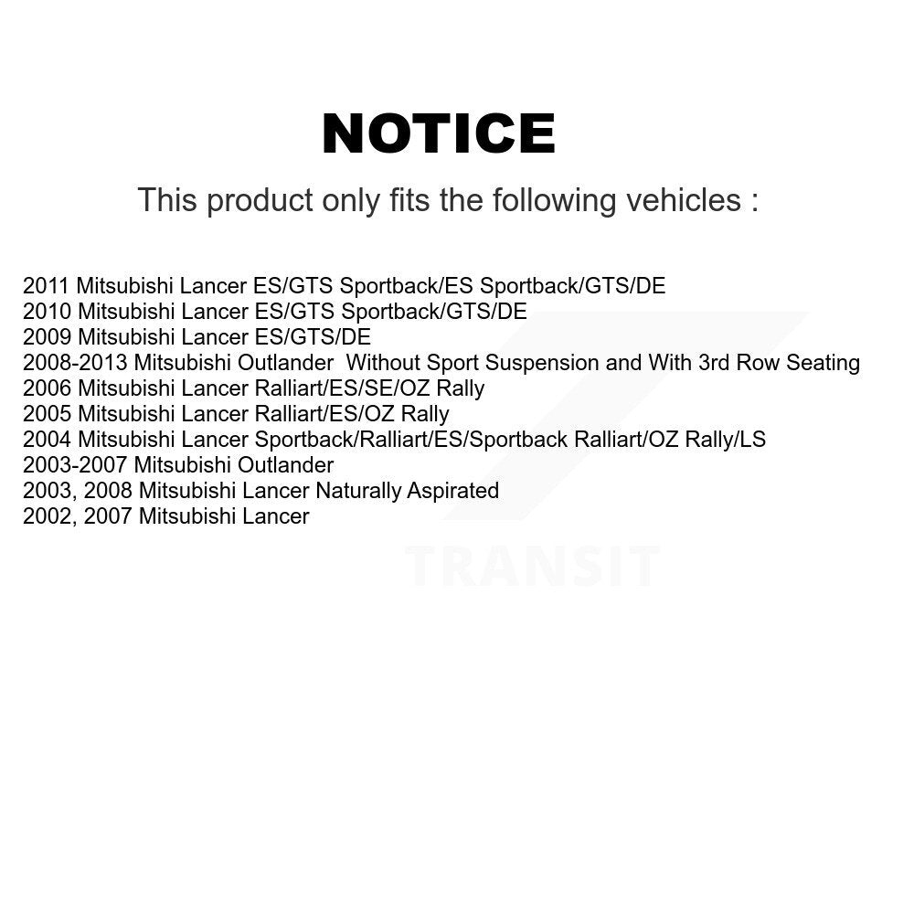 Rear Suspension Strut Shock Mounting Pair For Mitsubishi Outlander Lancer K73-100206