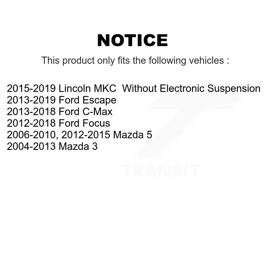 Rear Suspension Strut Shock Mounting Pair For Ford Escape Mazda 3 Focus 5 Lincoln MKC K73-100211