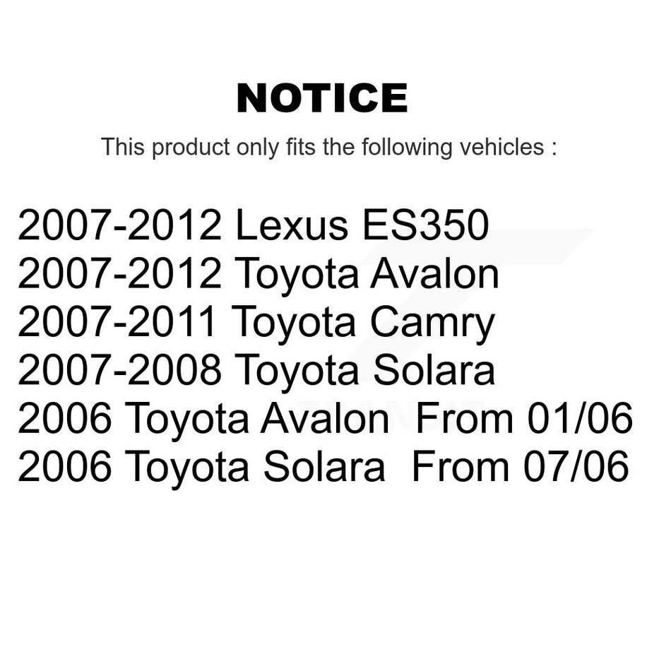 Front Rear Suspension Strut Shock Mounting Kit For Toyota Camry Lexus ES350 Avalon Solara K73-100223