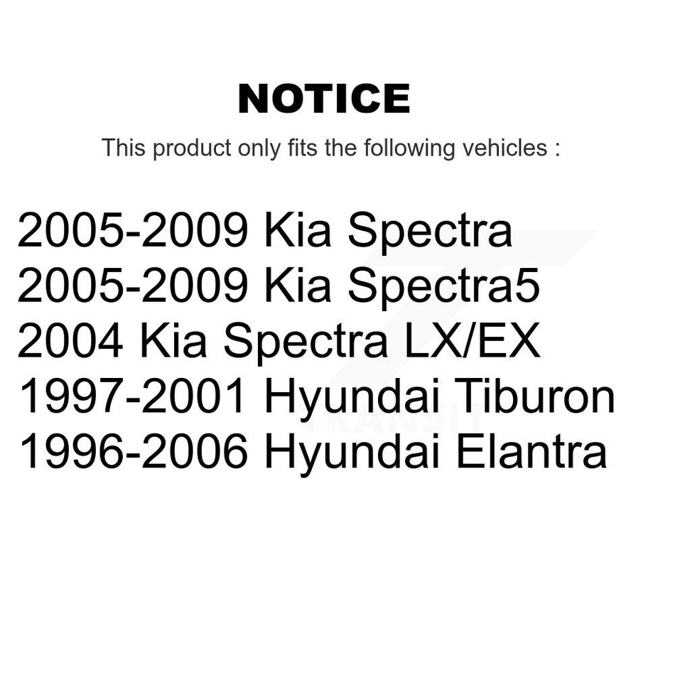 Front Rear Suspension Strut Shock Mounting Kit For Hyundai Elantra Kia Spectra Spectra5 K73-100225