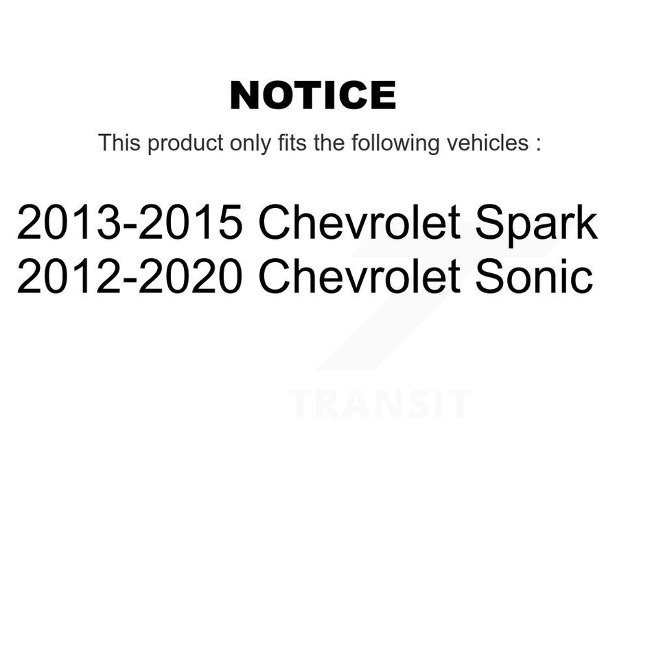 Front Suspension Strut Shock Mounting Pair For Chevrolet Sonic Spark K73-100239