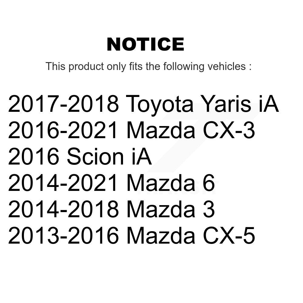 Front Suspension Strut Shock Mounting Pair For Mazda 3 CX-5 CX-3 6 Toyota Yaris iA Scion K73-100245