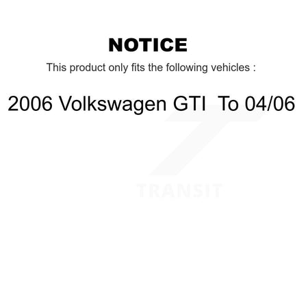 Front Rear Suspension Strut Shock Mounting Kit For 2006 Volkswagen GTI To 04 06 K73-100254