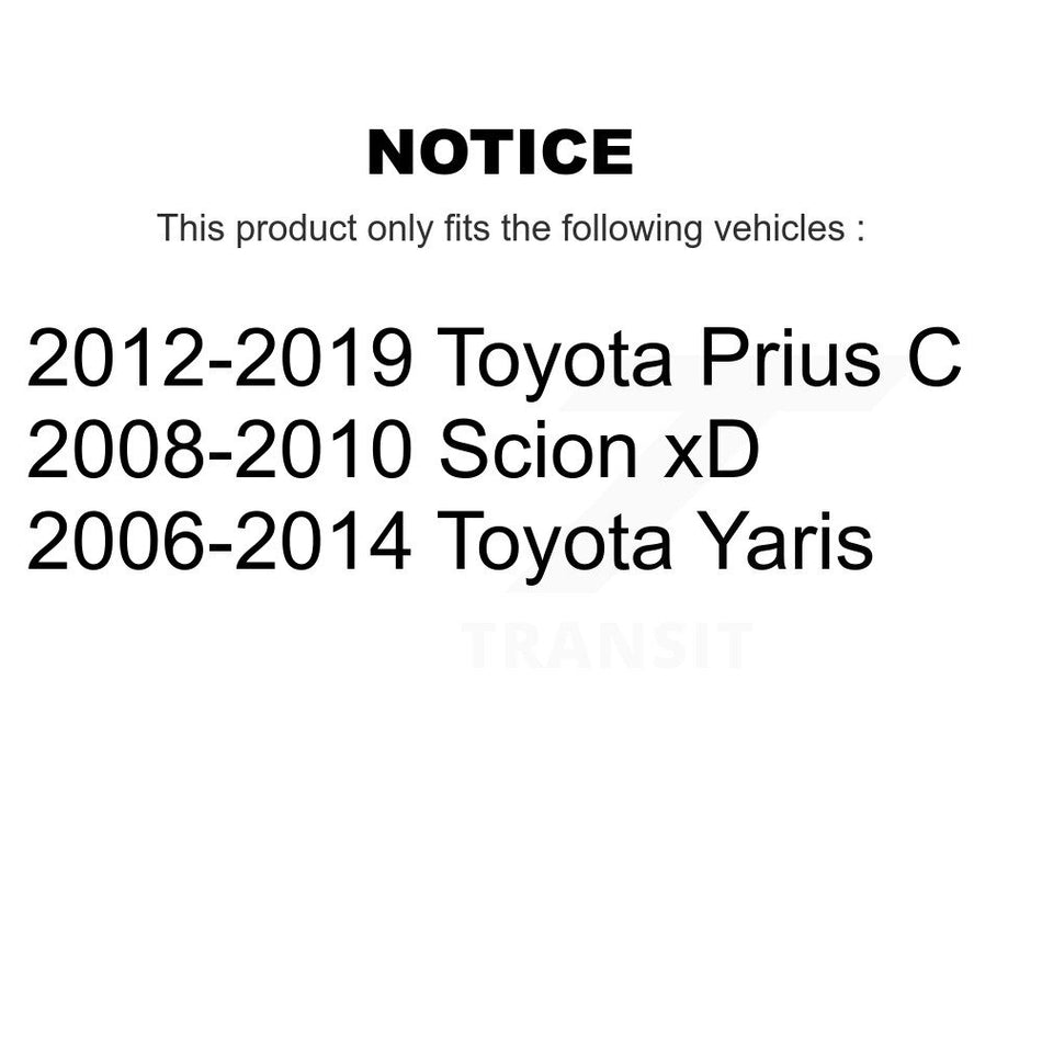 Rear Suspension Shock Absorber Pair For Toyota Yaris Prius C Scion xD K78-100323