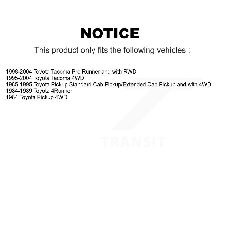 Rear Suspension Shock Absorbers Pair For Toyota Tacoma Pickup 4Runner K78-100656