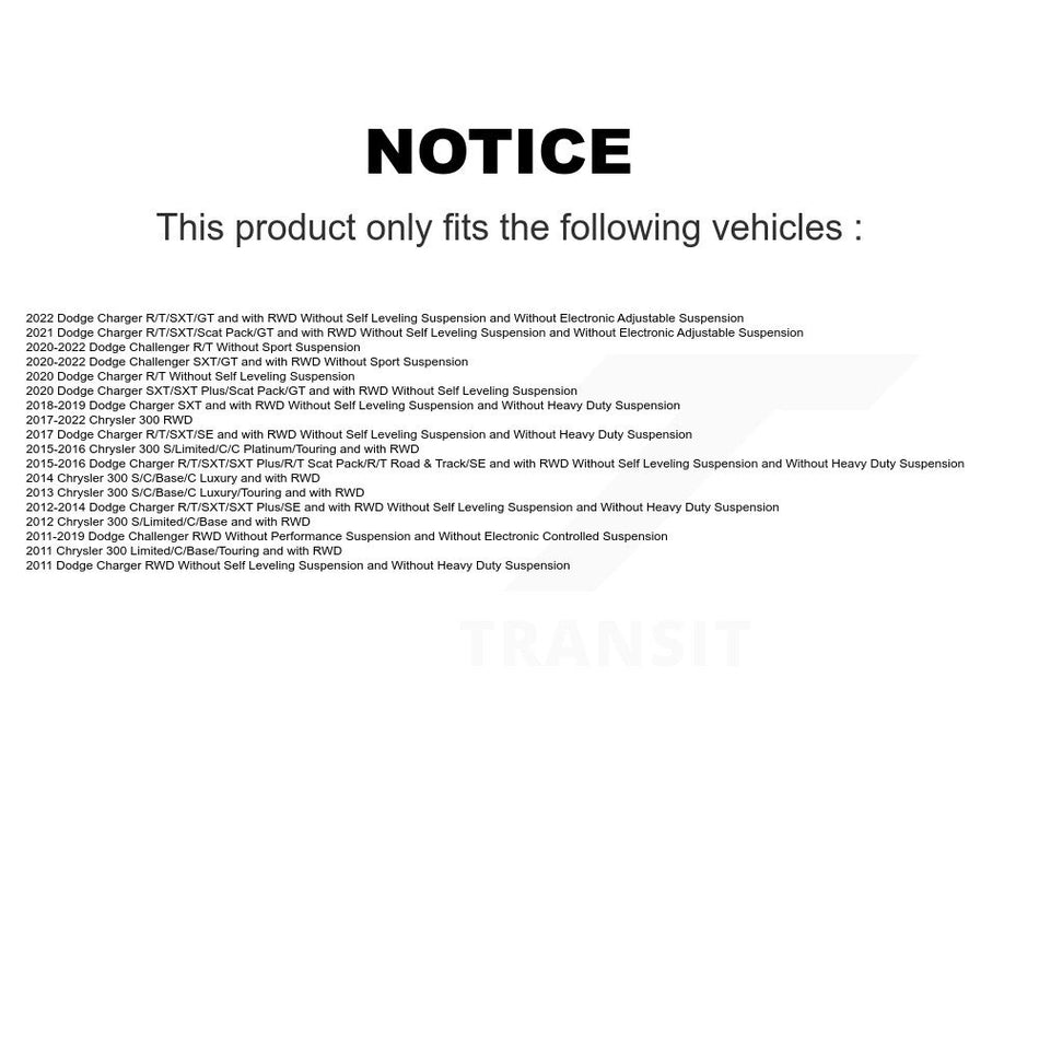 Front Suspension Struts Pair For Dodge Charger Chrysler 300 Challenger K78-100661