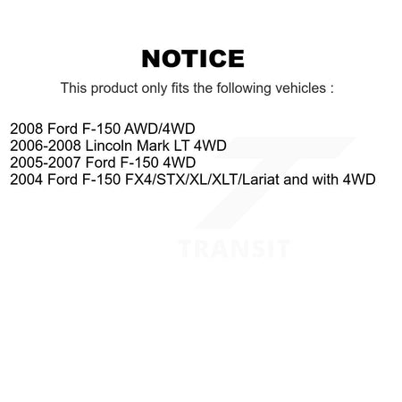 Front Suspension Struts Pair For Ford F-150 Lincoln Mark LT K78-100696