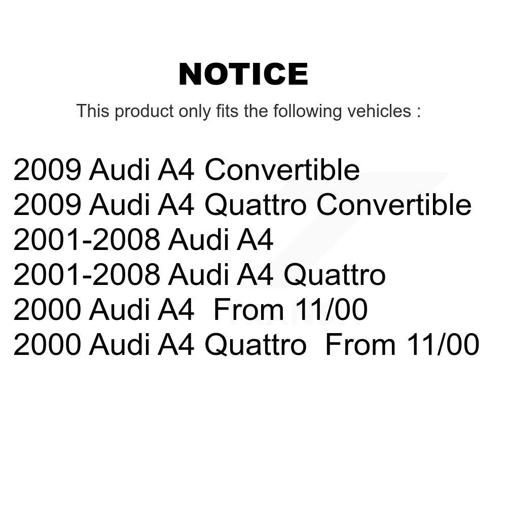Front Suspension Struts Pair For Audi A4 Quattro K78-100699