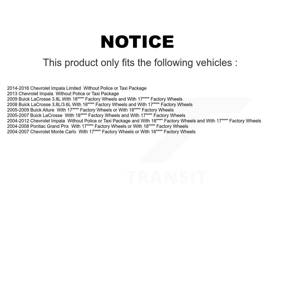 Rear Suspension Struts Pair For Chevrolet Impala Buick LaCrosse Pontiac Grand Prix Allure K78-100716
