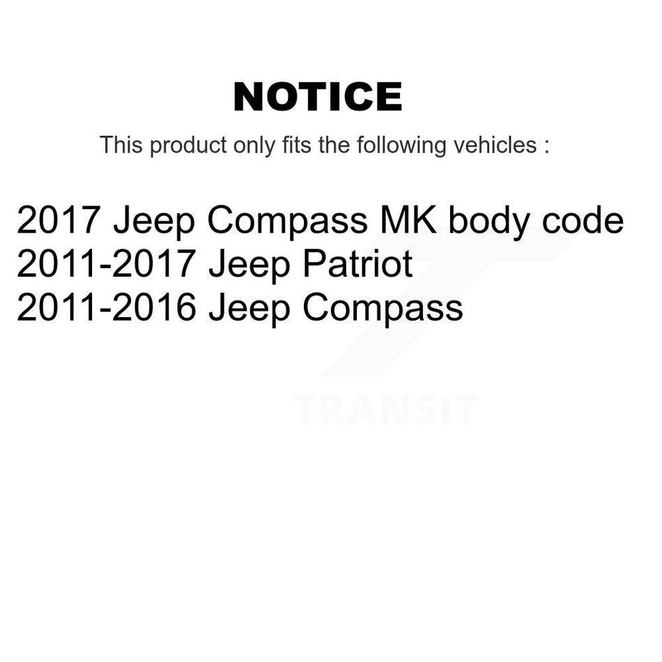 Rear Suspension Struts Pair For Jeep Patriot Compass K78-100738