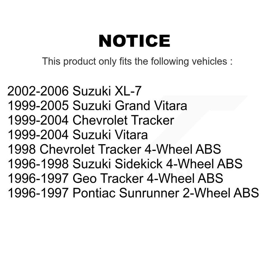 Front Suspension Struts Kit For Tracker Suzuki Chevrolet Grand Vitara XL-7 Sidekick Geo K78-100827