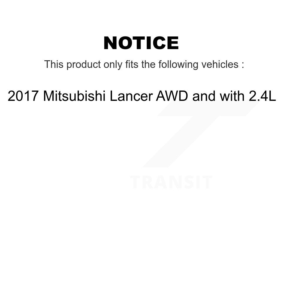 Front Rear Suspension Struts Kit For 2017 Mitsubishi Lancer AWD with 2.4L K78-100882