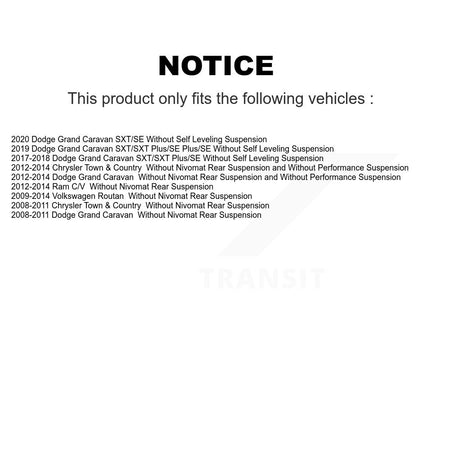 Front Rear Suspension Struts Kit For Dodge Grand Caravan Chrysler Town & Country Ram C/V K78-100902
