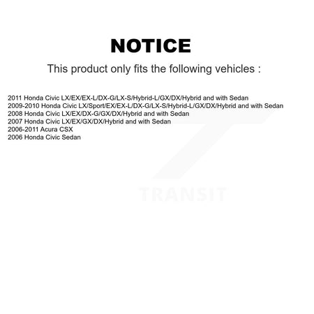 Front Rear Suspension Struts And Shock Absorbers Kit For Honda Civic Acura CSX K78-100981