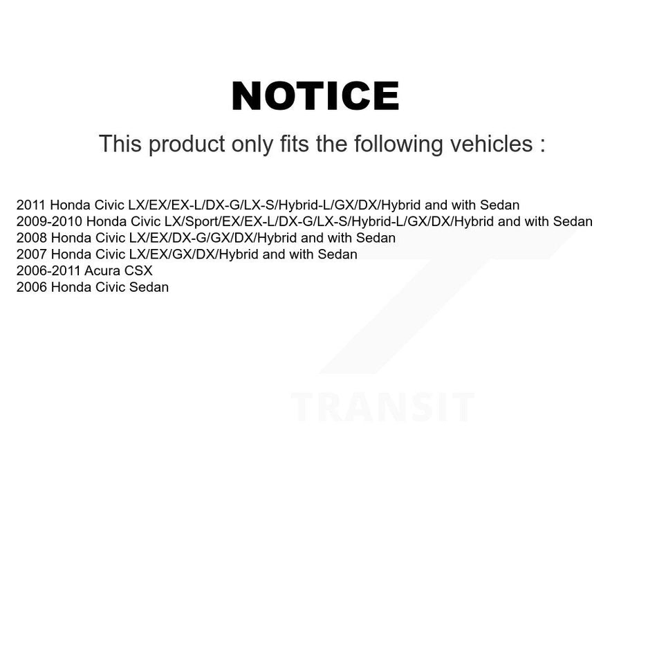Front Rear Suspension Struts And Shock Absorbers Kit For Honda Civic Acura CSX K78-100981