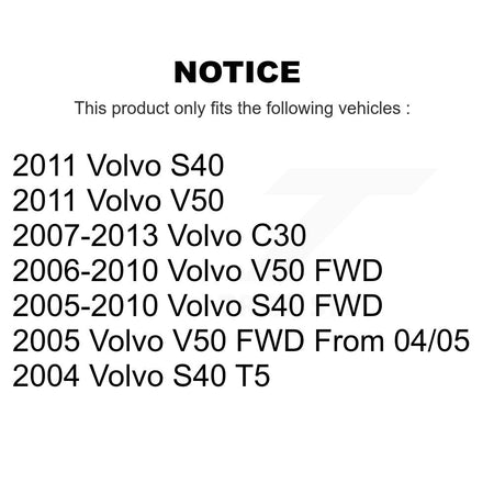 Front Rear Suspension Struts And Shock Absorbers Kit For Volvo S40 C30 V50 K78-101015