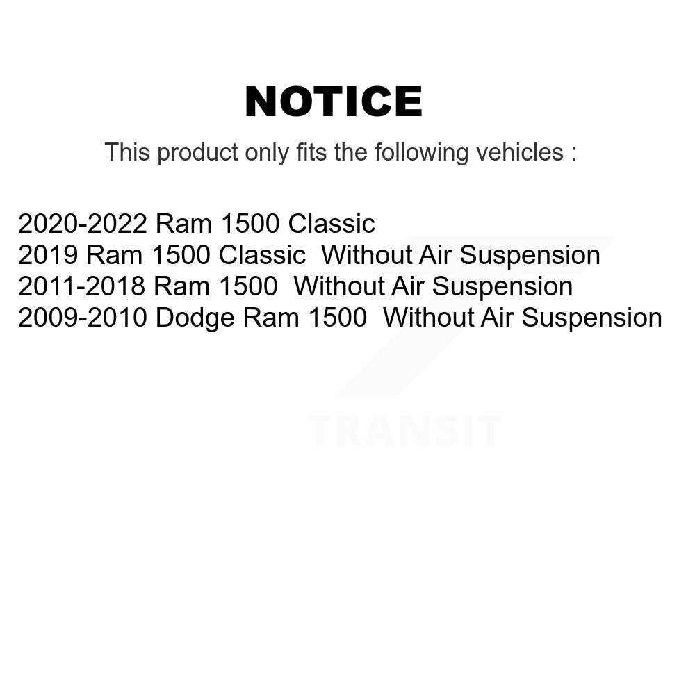 Rear Suspension Shock Absorbers Pair For Ram 1500 Classic Dodge K78-101044