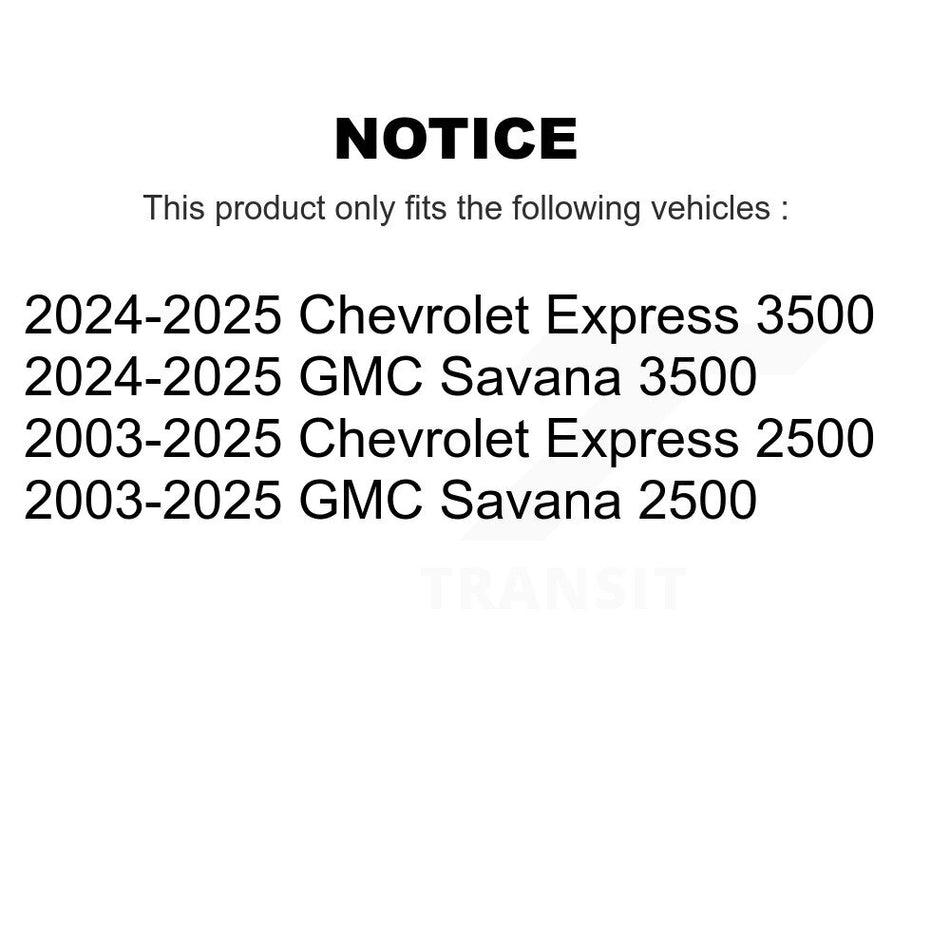 Front Rear Suspension Shock Absorbers Kit For 2003-2023 GMC Savana 2500 Chevrolet Express K78-101056