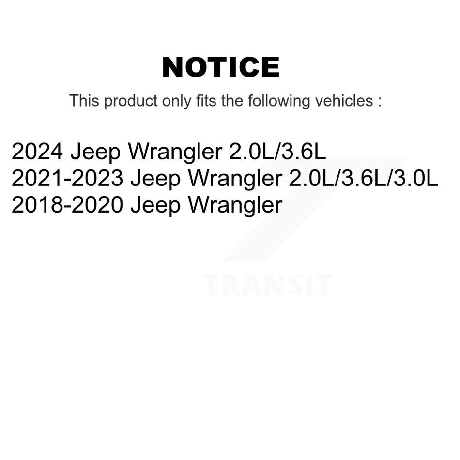 Front Rear Suspension Shock Absorbers Kit For Jeep Wrangler K78-101062