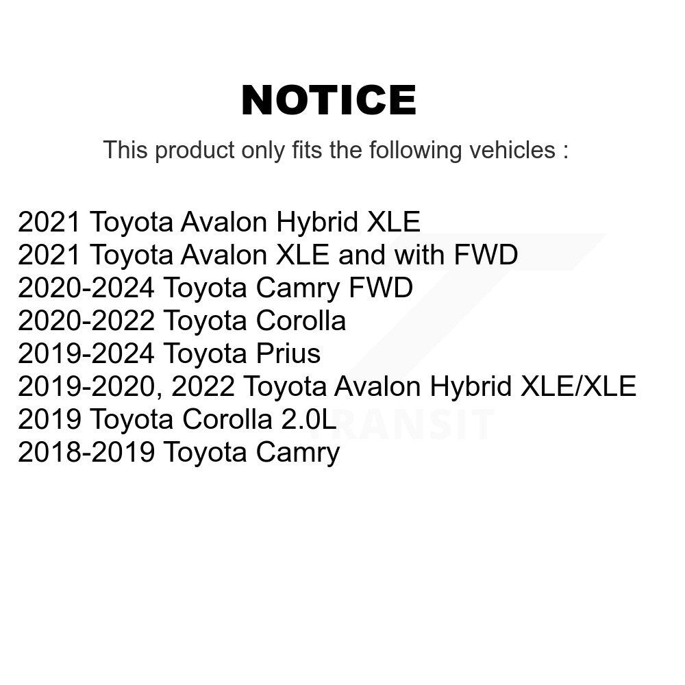 Rear Suspension Shock Absorbers Pair For Toyota Corolla Camry Prius Avalon K78-101087
