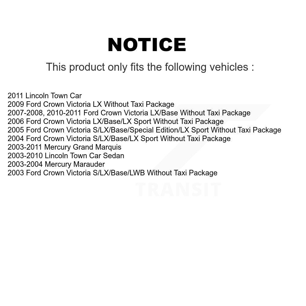 Rear Shock Absorbers Pair For Ford Crown Victoria Lincoln Town Car Mercury Grand Marquis K78-101108