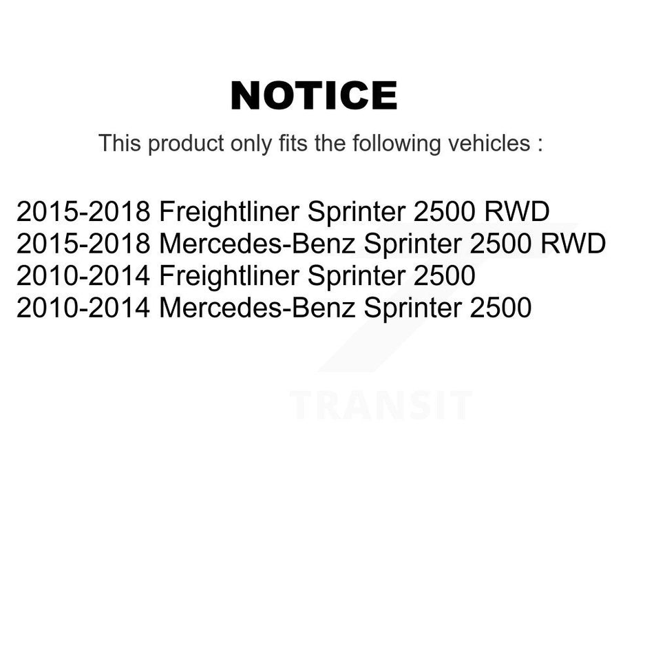 Rear Suspension Shock Absorbers Pair For Sprinter 2500 Mercedes-Benz Freightliner K78-101111