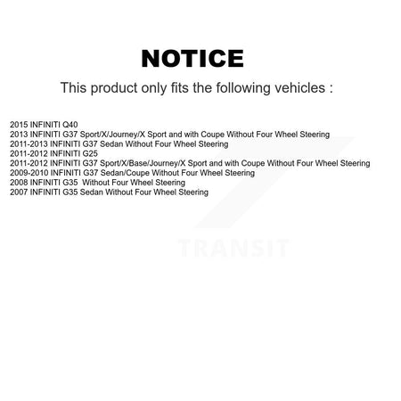 Rear Suspension Shock Absorbers Pair For INFINITI G37 G35 G25 Q40 K78-101119