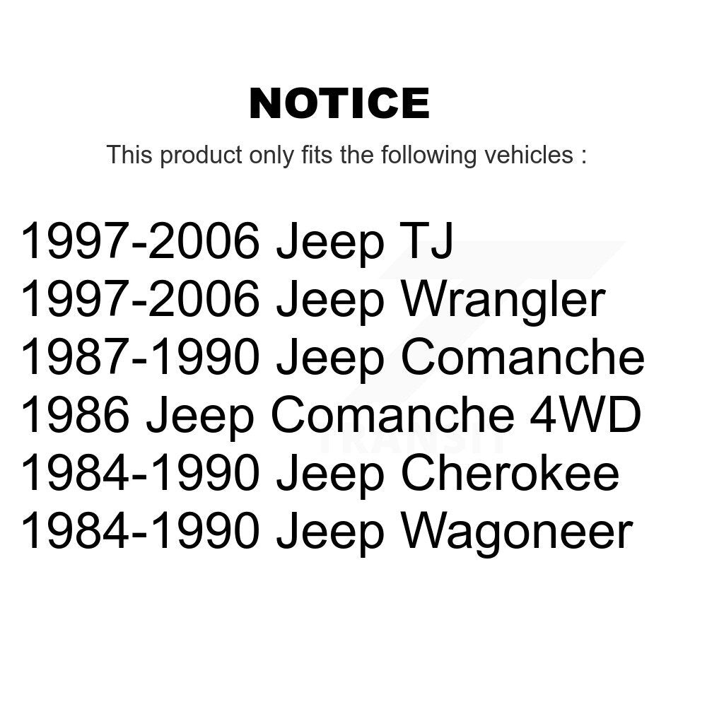 Front Suspension Shock Absorbers Pair For Jeep Wrangler Cherokee Comanche Wagoneer TJ K78-101171
