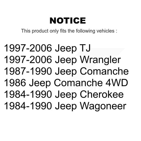 Front Suspension Shock Absorbers Pair For Jeep Wrangler Cherokee Comanche Wagoneer TJ K78-101171
