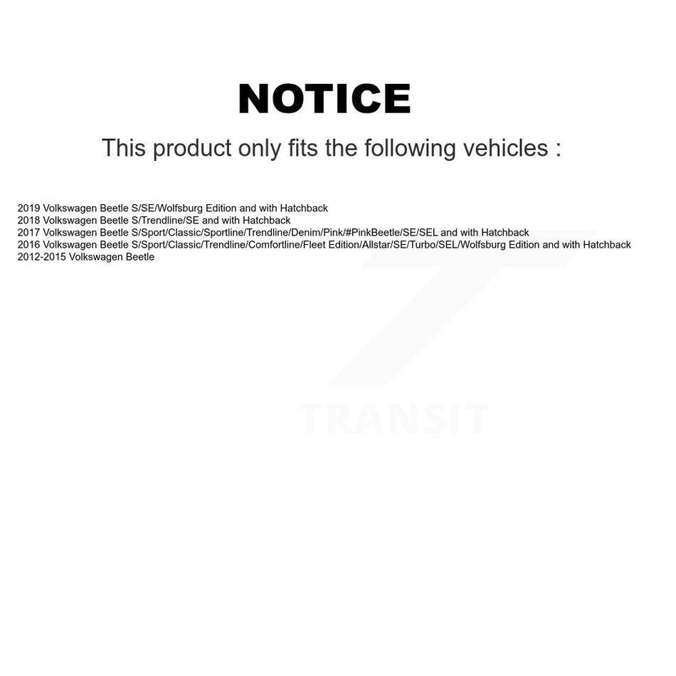 Front Rear Suspension Struts Kit For Volkswagen Beetle K78-101185