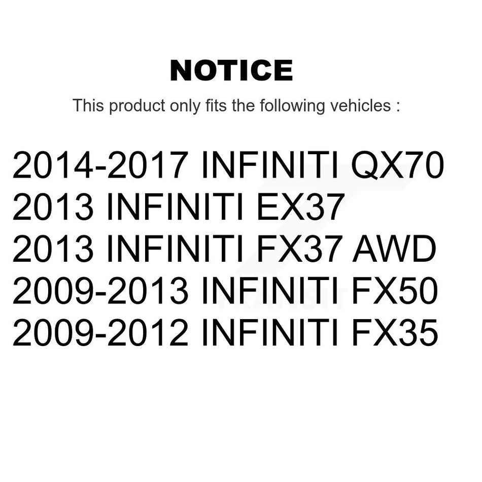 Rear Suspension Shock Absorbers Pair For INFINITI FX35 QX70 EX37 FX50 FX37 K78-101201