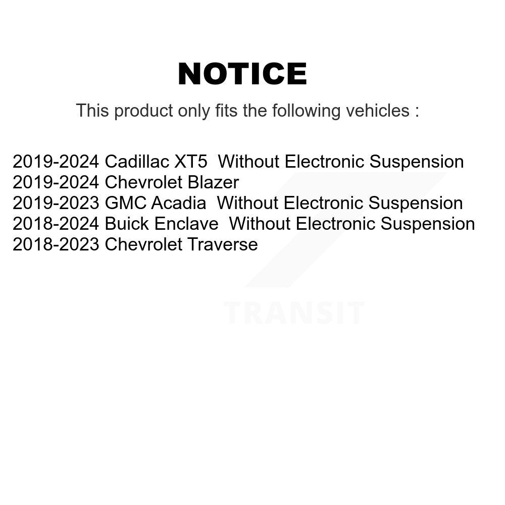 Rear Shock Absorbers Pair For Chevrolet Traverse Cadillac XT5 Blazer GMC Acadia Buick K78-101206